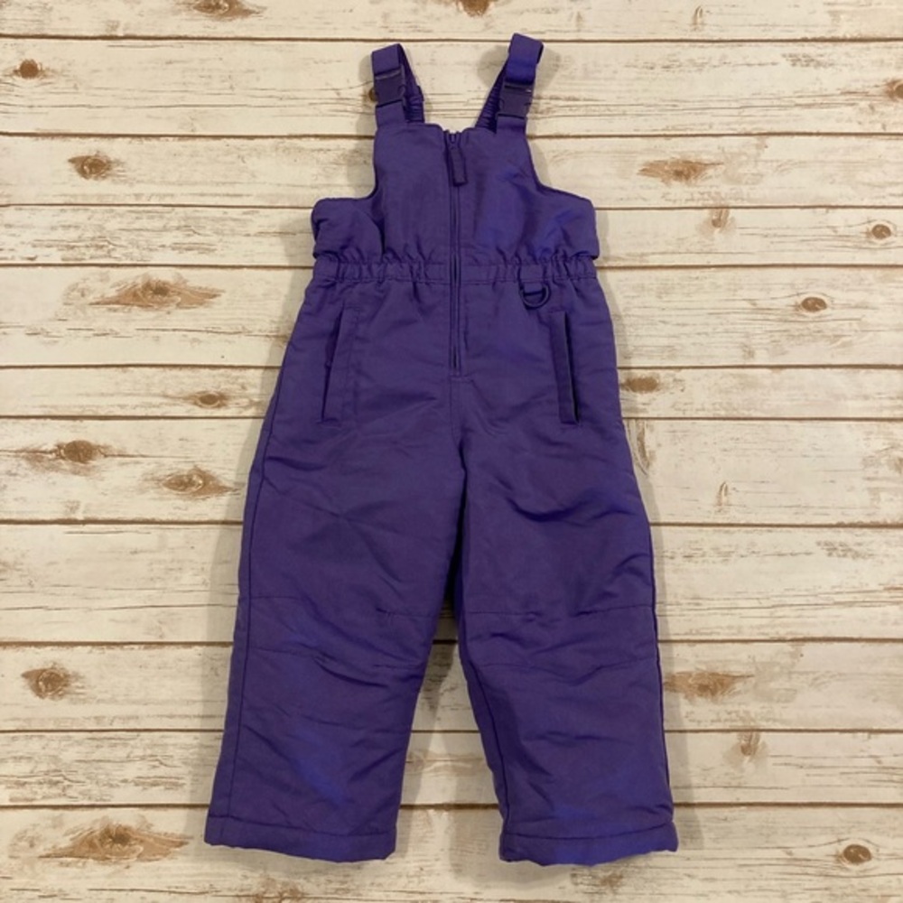Athletech Toddler Girls Purple Snow Bib Overalls Size 4 Toddler